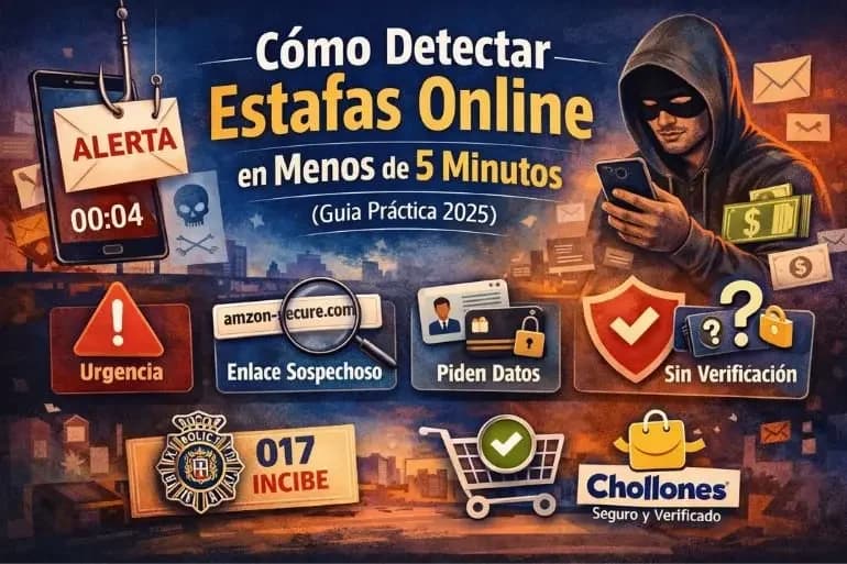 ¿Cómo detectar estafas online en menos de 5 minutos? (Guía práctica 2026)