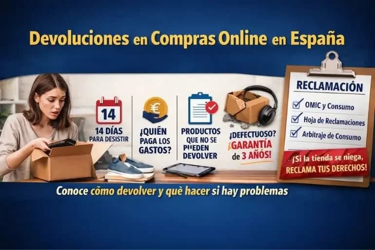 Devoluciones en compras online en España: guía legal completa 2026