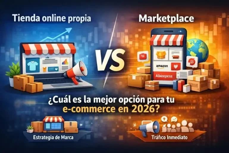 Tienda online propia vs Marketplace: ¿cuál es la mejor opción para tu e-commerce en 2026?
