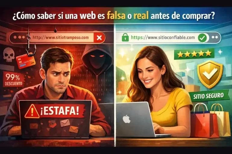 Cómo saber si una web es falsa o real antes de comprar en 2026
