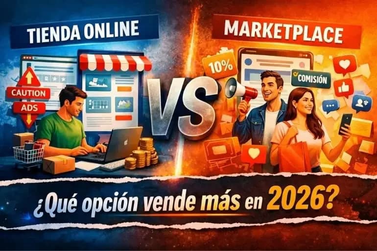 Tienda online o marketplace: qué opción vende más en 2026
