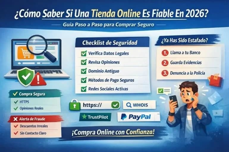 Cómo saber si una tienda online es fiable en 2026: guía paso a paso para comprar seguro