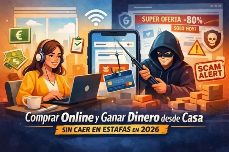 Cómo comprar online y ganar dinero desde casa sin caer en estafas en 2026