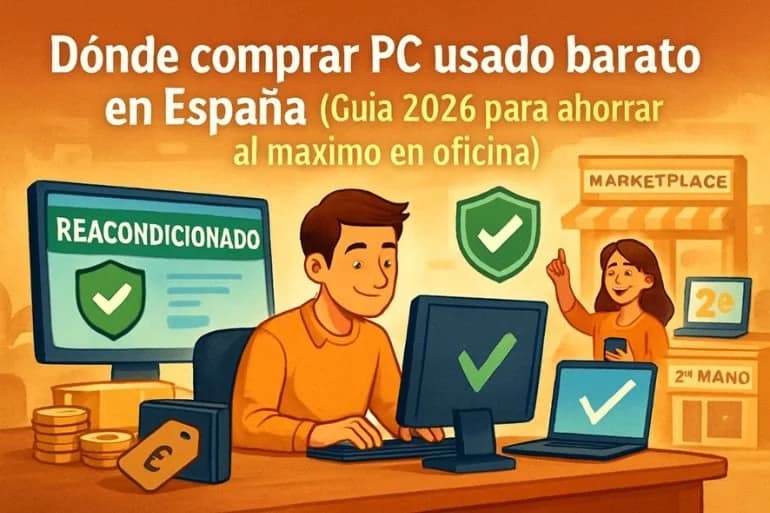 Dónde Comprar PC Usado Barato en España (Guía 2026 para Ahorrar al Máximo en Oficina)