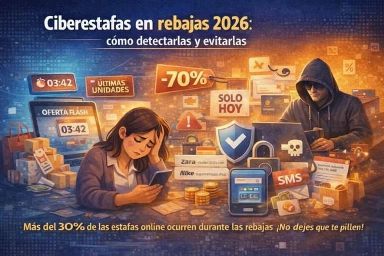 Ciberestafas en rebajas 2026: cómo detectarlas y evitarlas