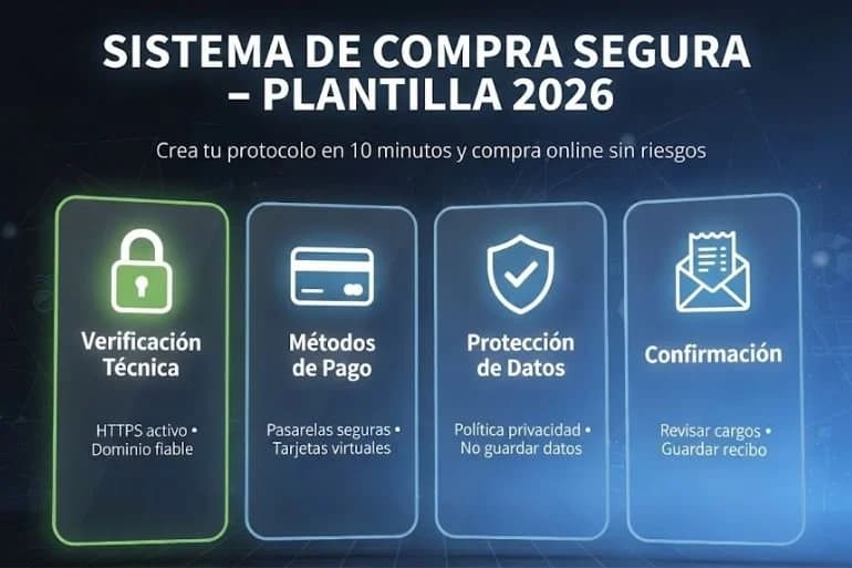 Sistema de compra segura: crea el tuyo en 10 minutos (plantilla 2026)