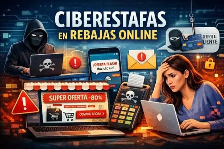 Cómo detectar y evitar las ciberestafas en las rebajas online (Guía 2026)