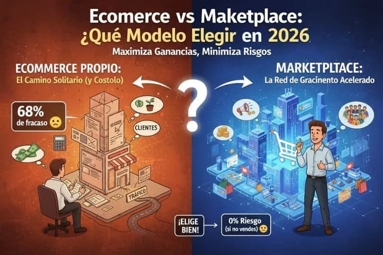 Ecommerce vs Marketplace: ¿Qué Modelo Elegir en 2026?