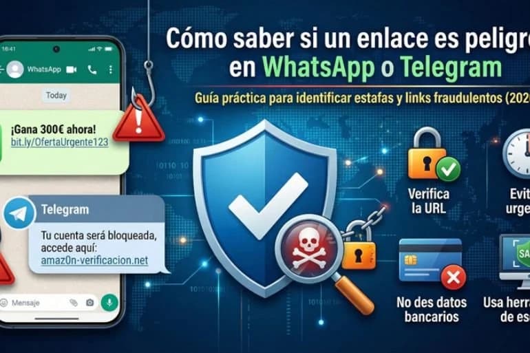 Cómo saber si un enlace es peligroso en WhatsApp o Telegram (Guía 2026)
