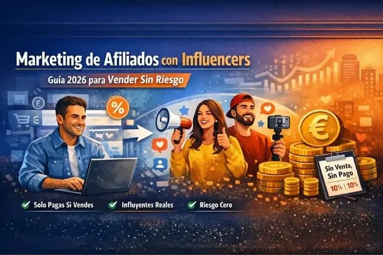 Marketing de afiliados con influencers: guía definitiva 2026 para vender sin riesgo