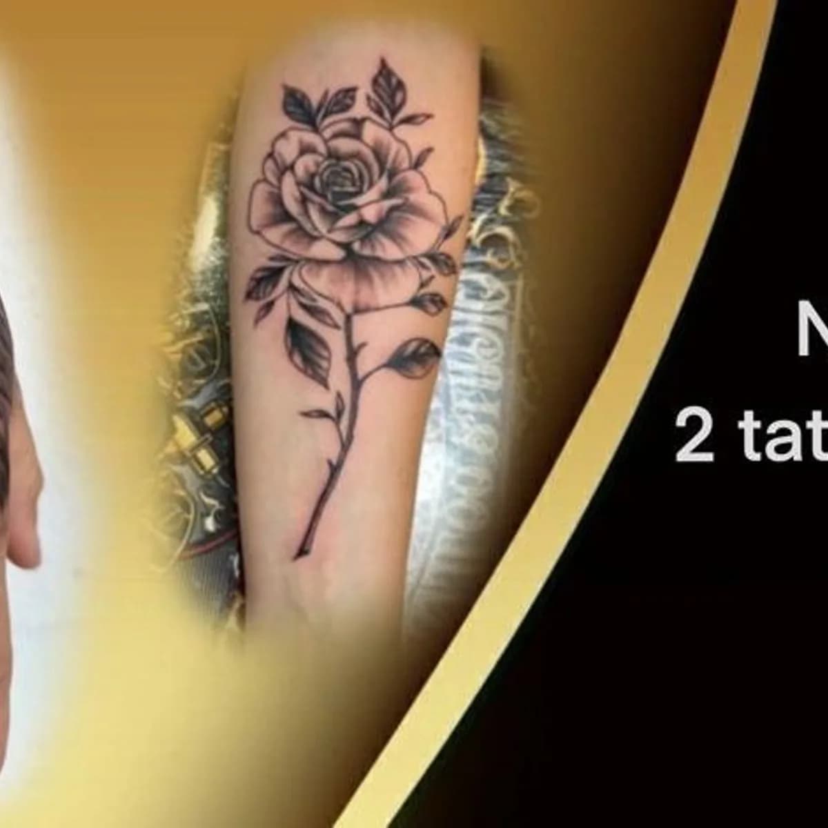 2 Tattoos 5x5 Negro