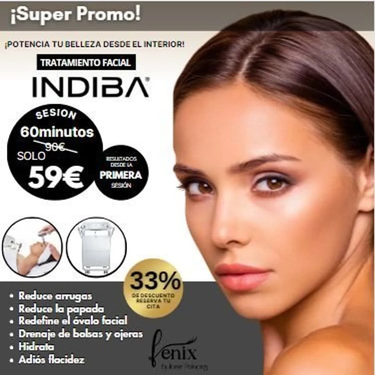 Tratamiento facial INDIBA (60 minutos)