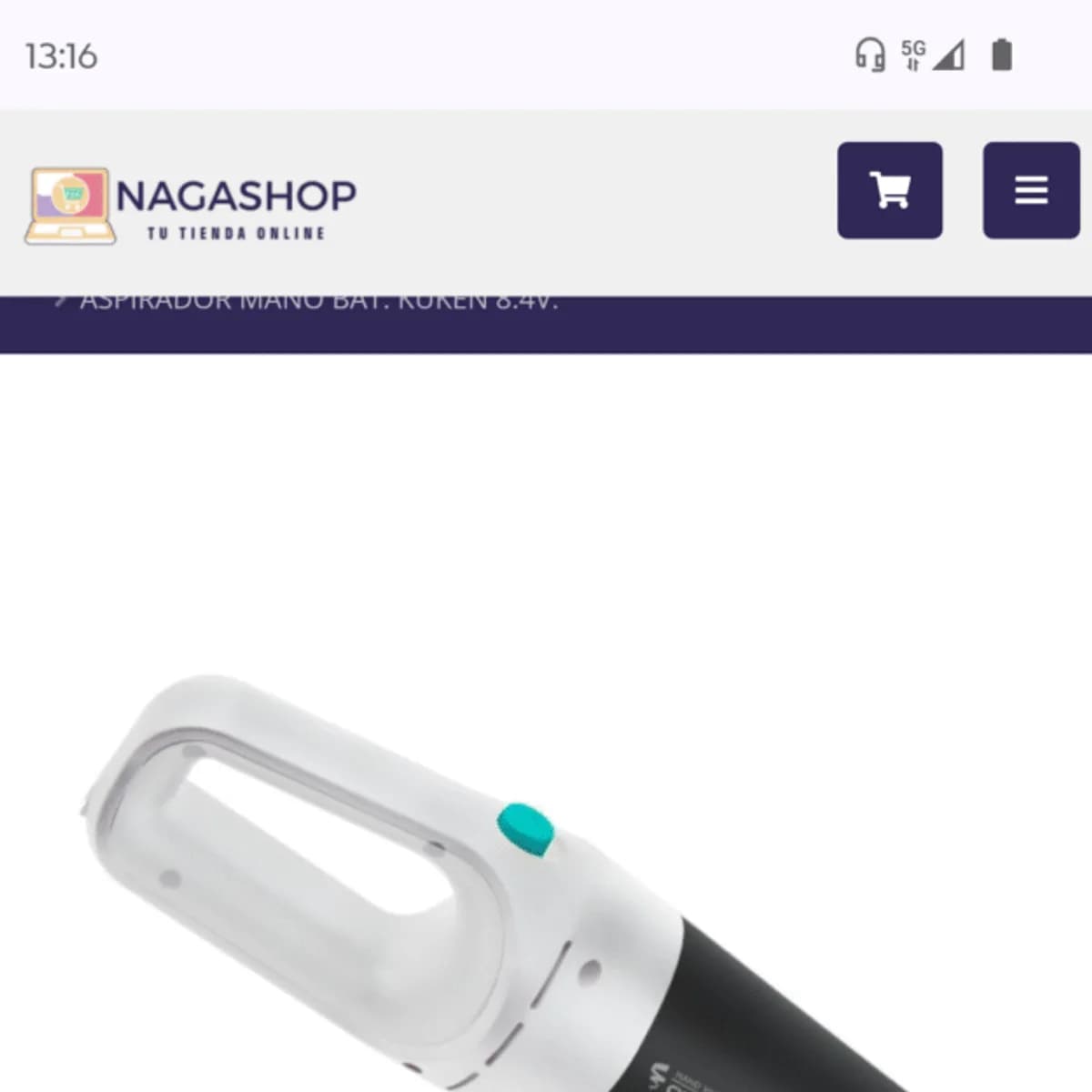 Aspirador mano bat. kuken 8.4v. Kuken