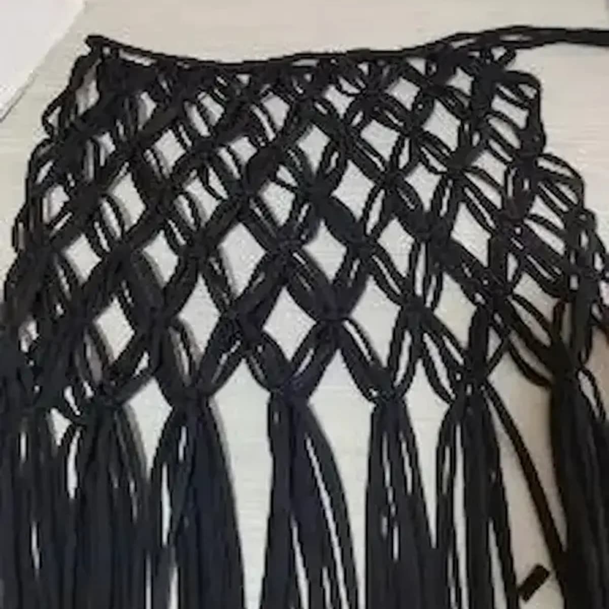 FALDA MACRAME TEJIDA