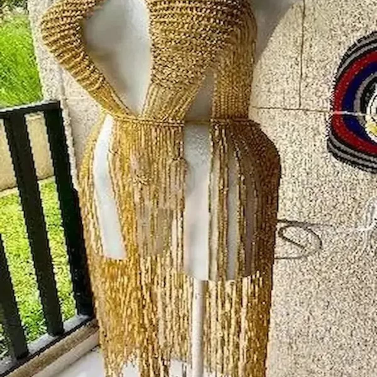 VESTIDO TEJIDO MACRAME GOLDEN
