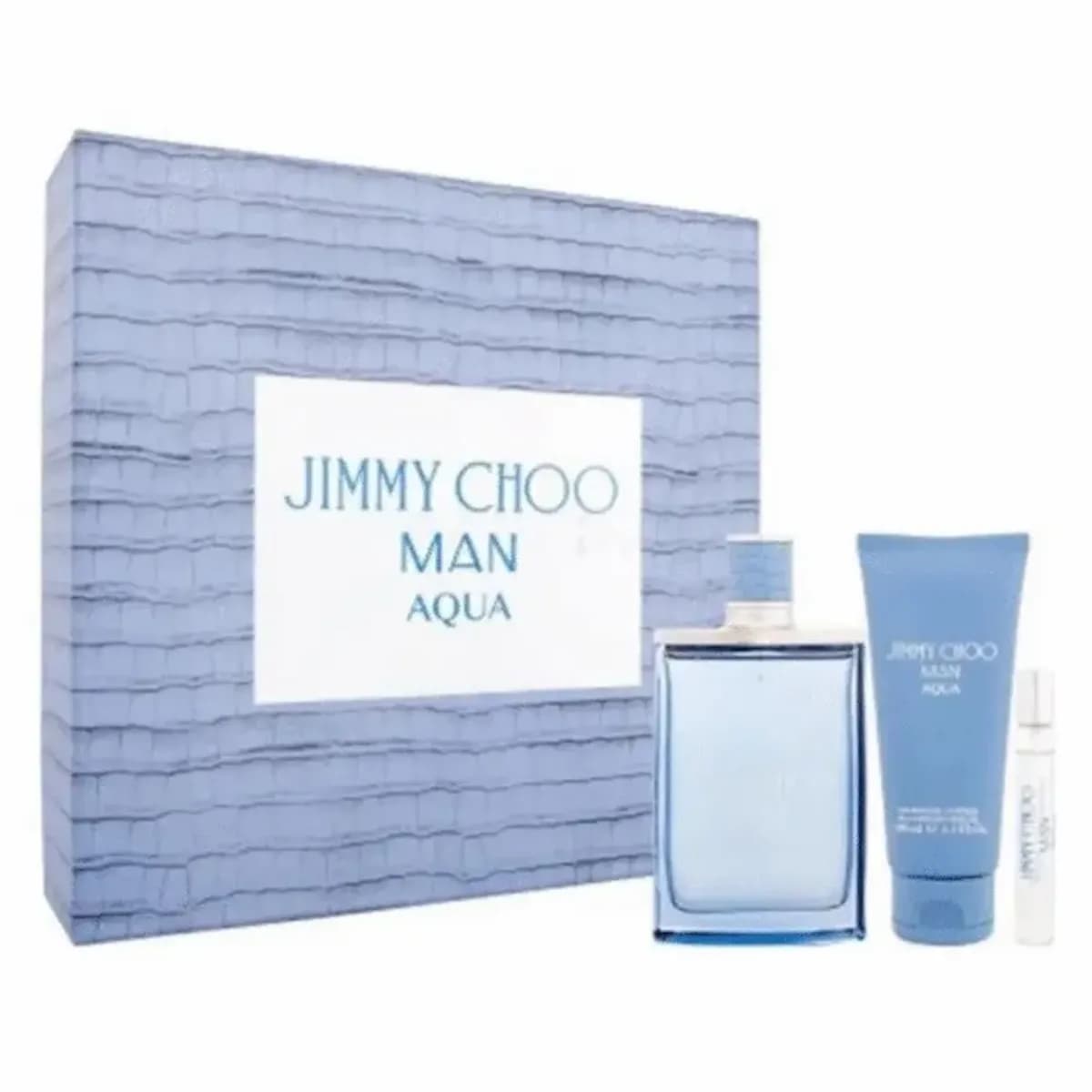 Jimmy choo man aqua eau de toilette 100ml vaporizador + gel de baño 100ml + vial 7 5ml Jimmy choo