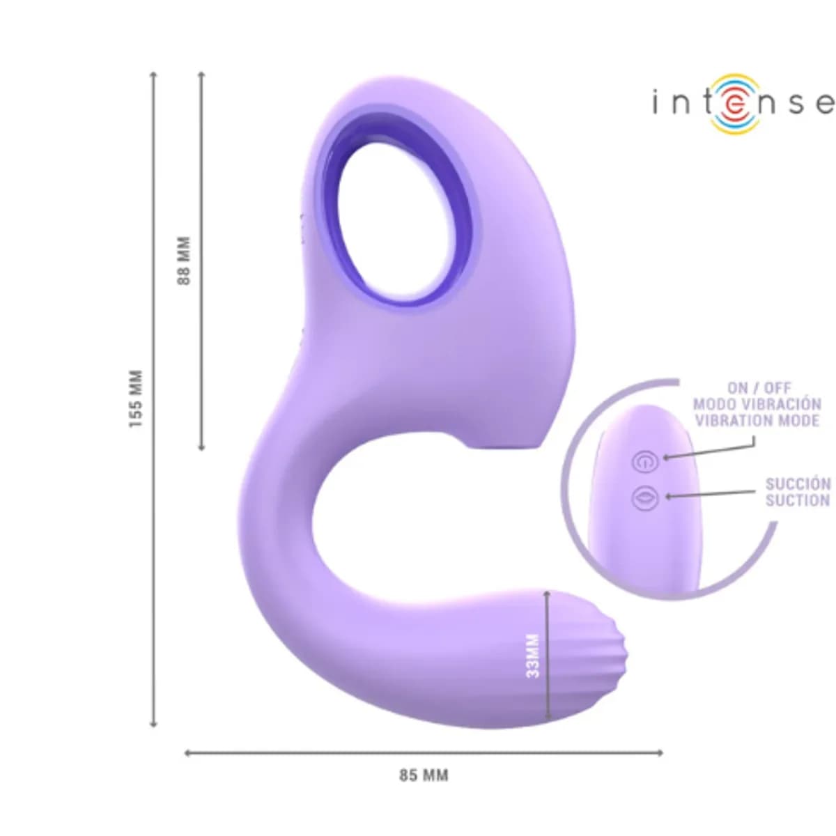 Estimulador y vibrador BAXTER, INTENSE, succión y vibración