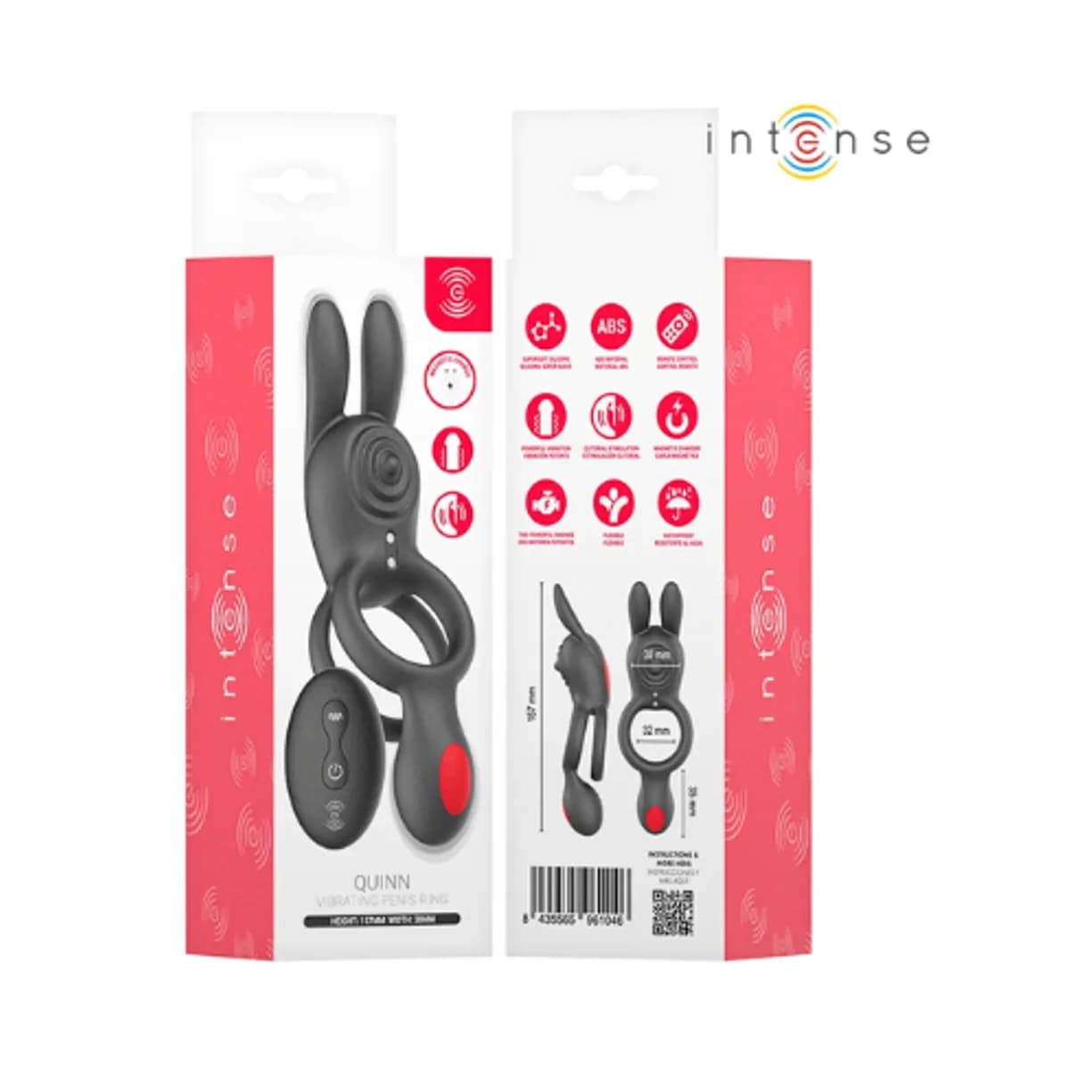 Anillo vibrador doble INTENSE con mando a distancia