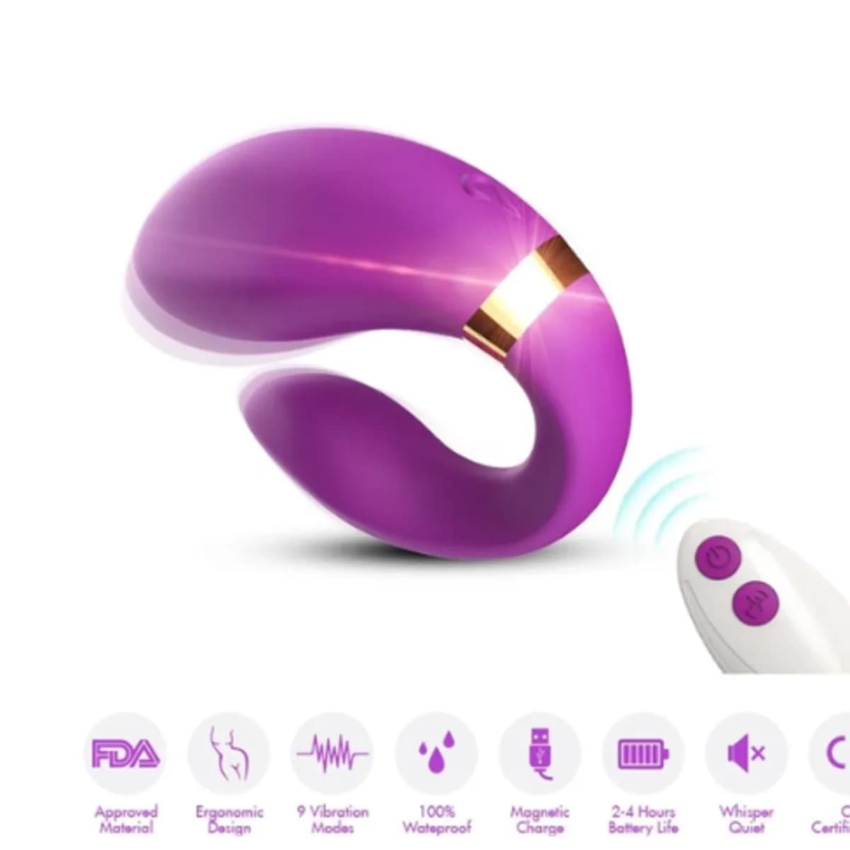 Vibrador para parejas Armony Crescent con mando a distancia