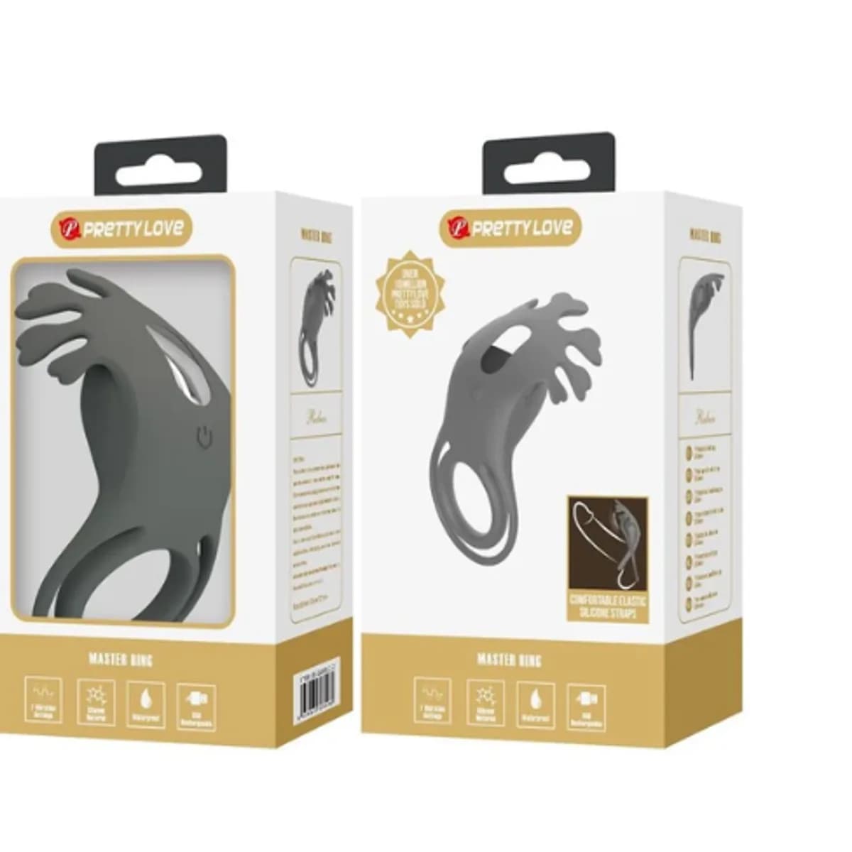 Anillo vibrador recargable con estimulador Pretty Love