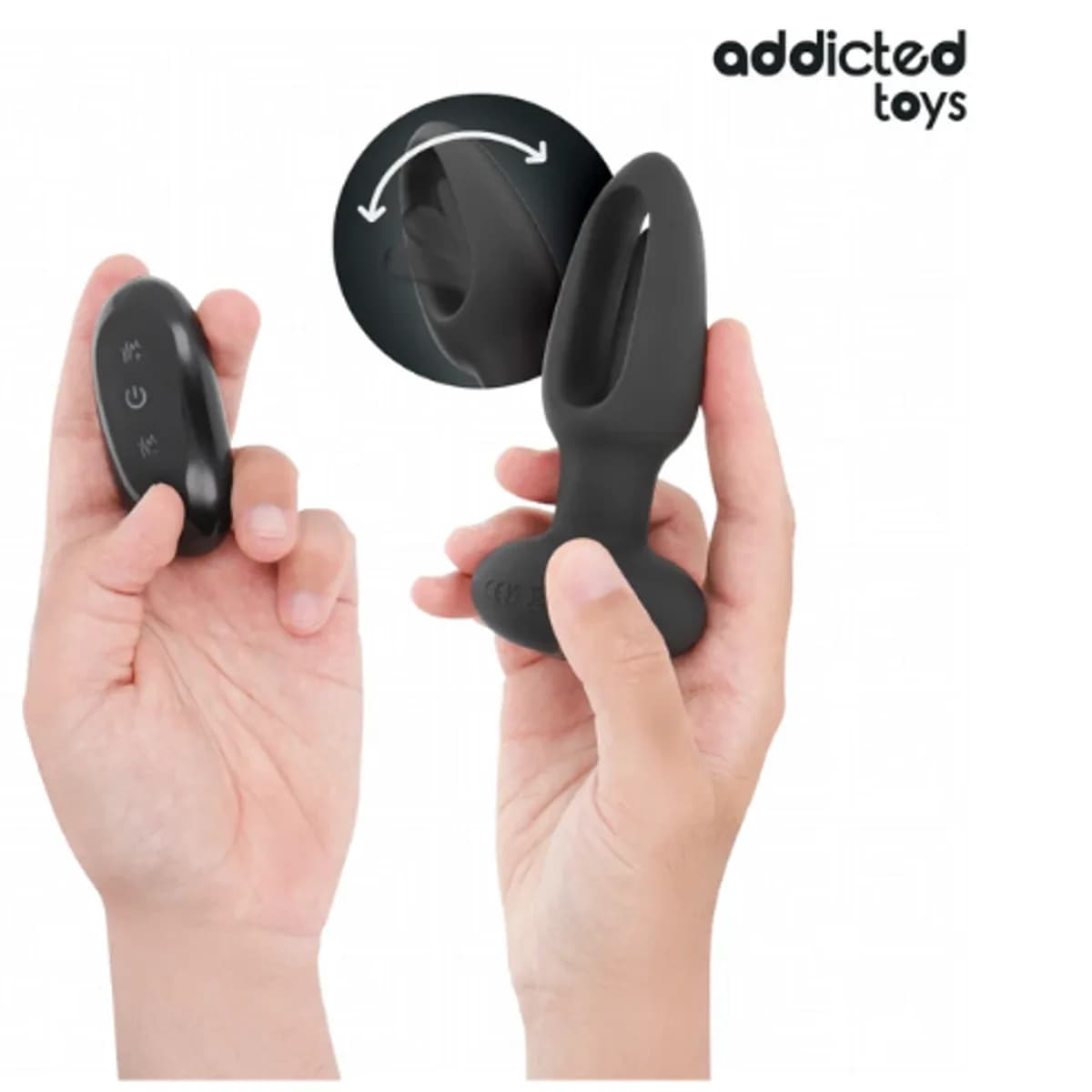 Plug anal con lengua vibradora y mando, Addicted Toys