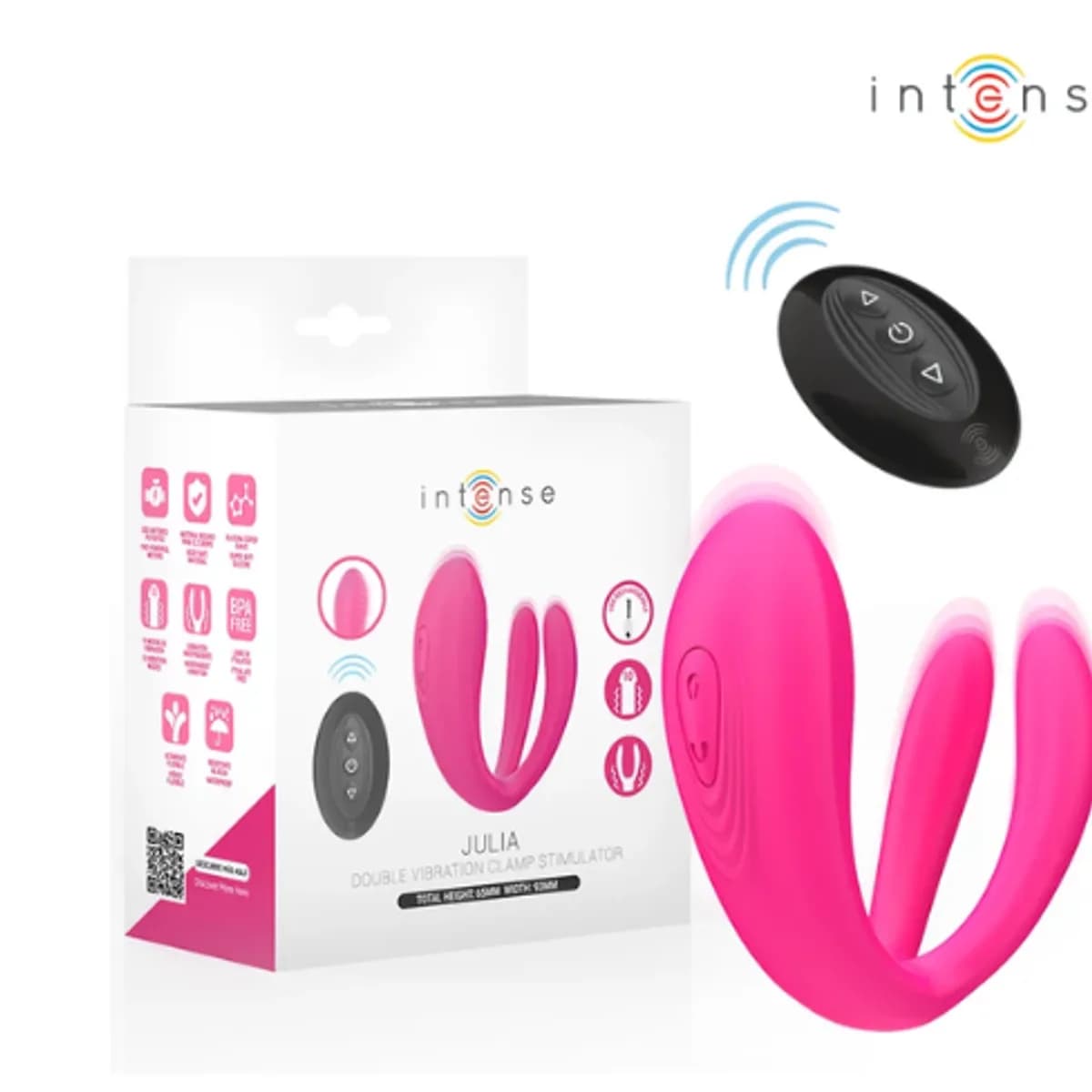 Vibrador de pinzas INTENSE Julia con control remoto
