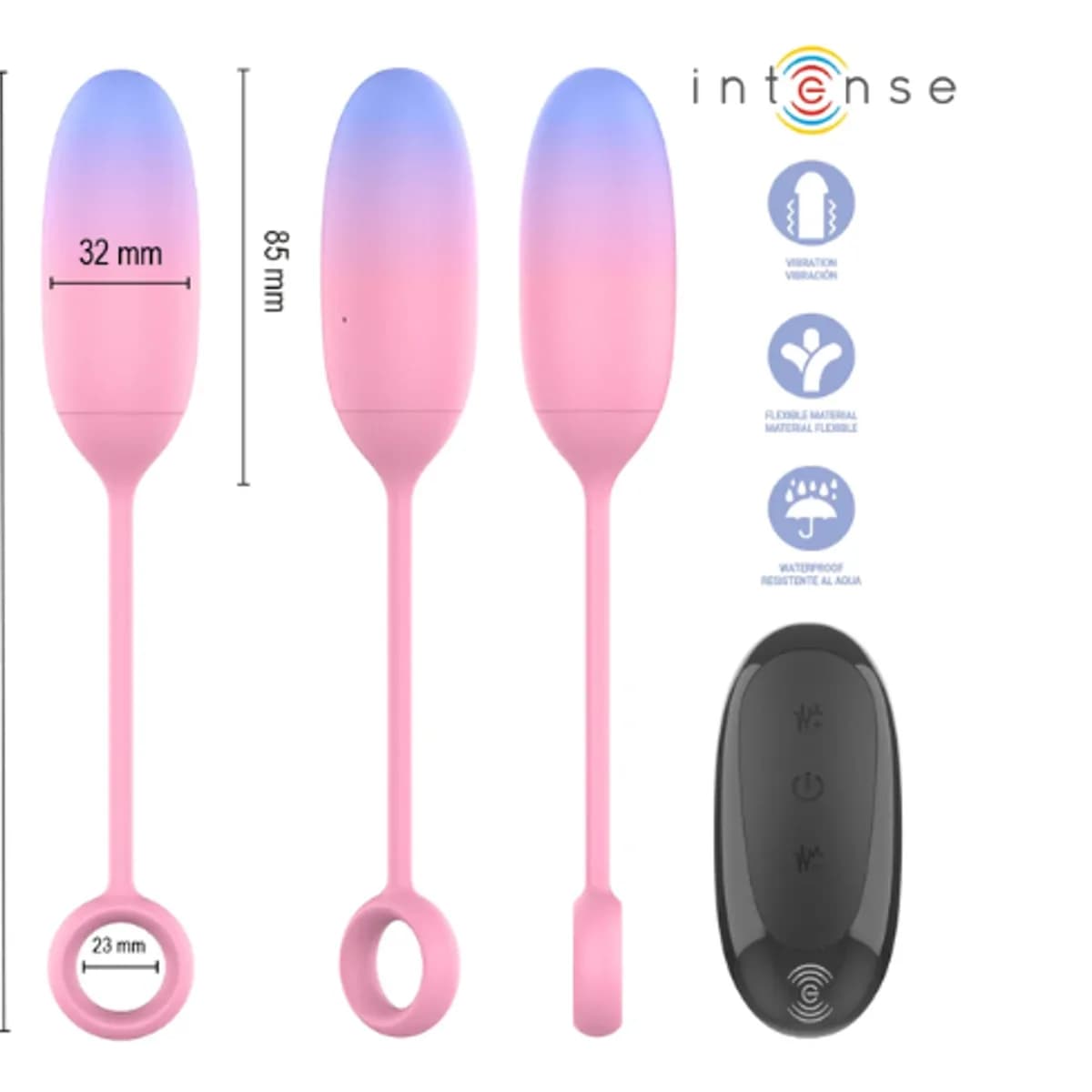 Vibrador de punto G Pamela de Intense, mando a distancia