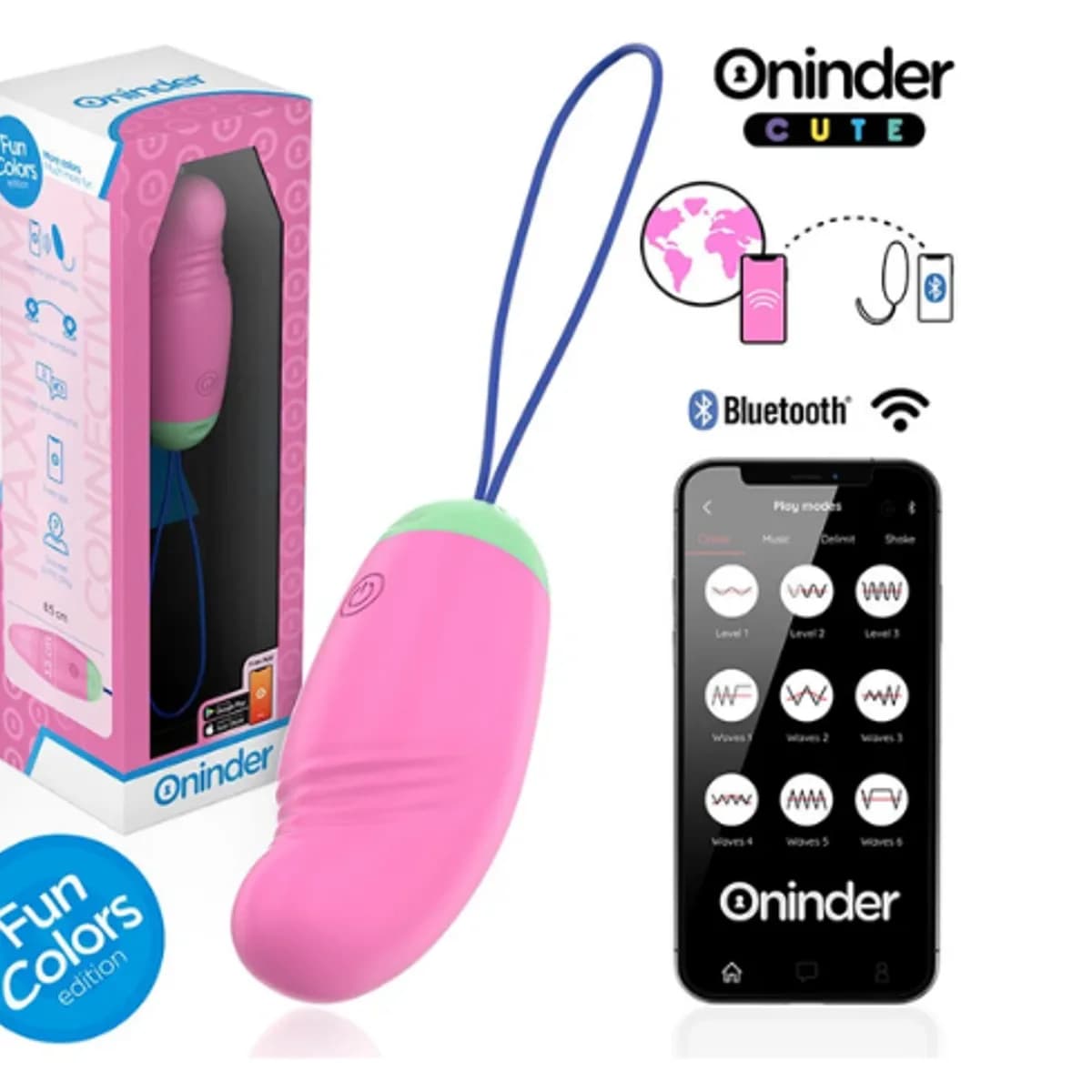 Huevo vibrador ONINDER Cute con app y rotación 360°