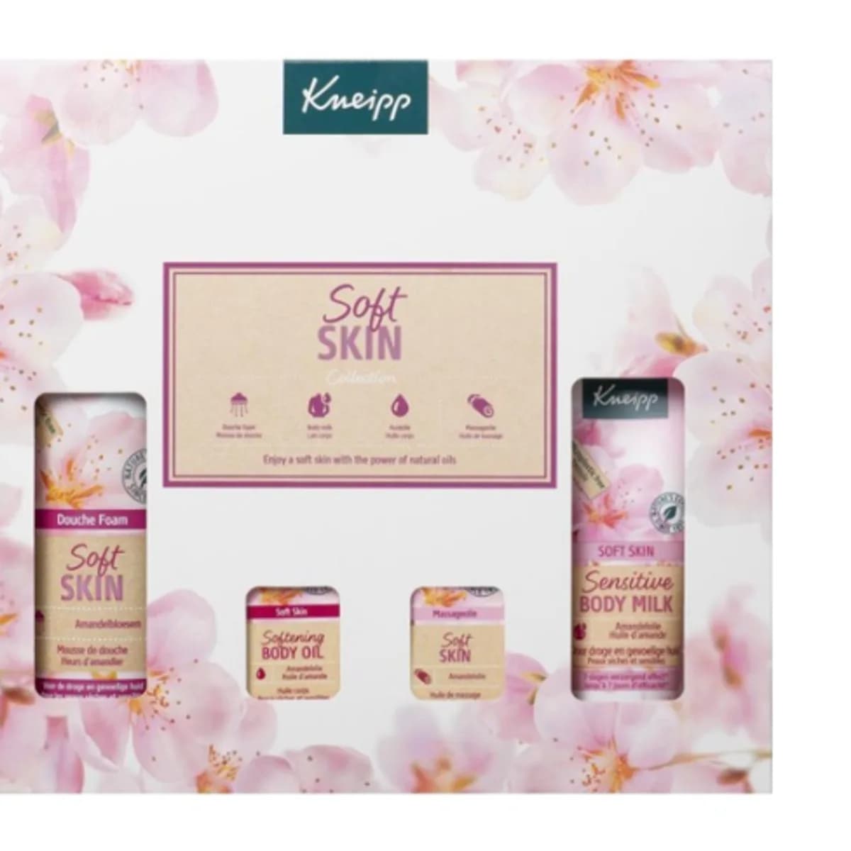 Kneipp soft skin leche corporal 200ml + espuma de baño 75ml + aceite corporal aceite corporal 20ml + aceite de masaje…