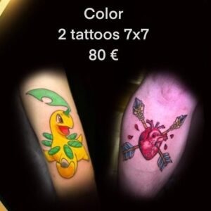 2 Tattoos 7x7 Color