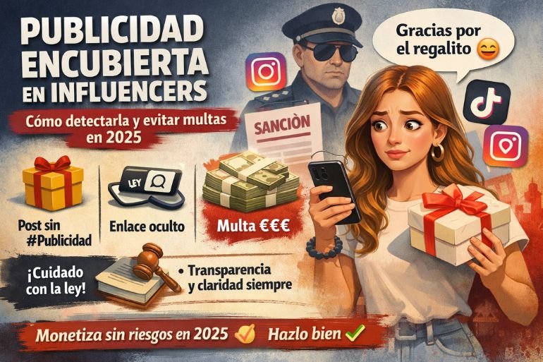 Publicidad encubierta en influencers