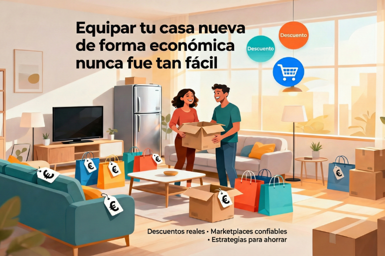 Hogar moderno decorado con estilo minimalista y ofertas de descuento, equipando casa nueva barato