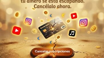 Usuario revisando su móvil para cancelar suscripciones online y evitar cargos recurrentes.