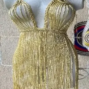 VESTIDO GOLDEN SHORT MACRAME