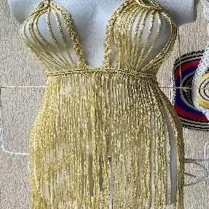 VESTIDO GOLDEN SHORT MACRAME