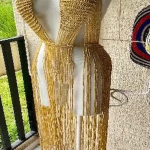 VESTIDO TEJIDO MACRAME GOLDEN
