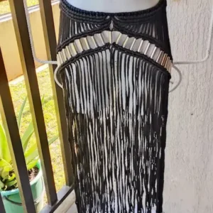 FALDA MACRAME BLACK GOLDEN