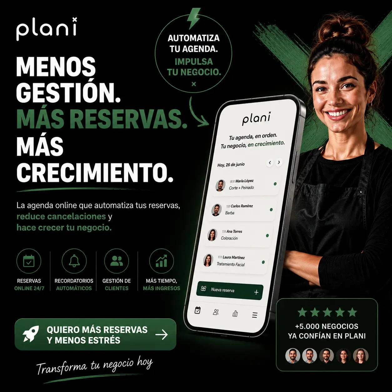 ¡Tu agenda se gestiona sola con Plani!