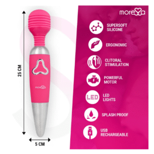 Vibrador wand Moressa Odilon con dos cabezales recargable