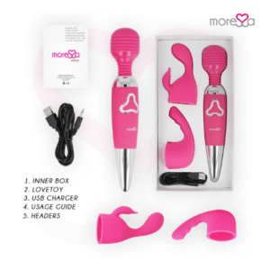 Vibrador wand Moressa Odilon con dos cabezales recargable