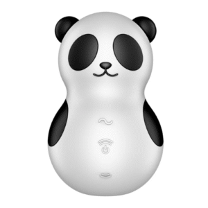 Succionador y vibrador Satisfyer Pocket Panda blanco y negro