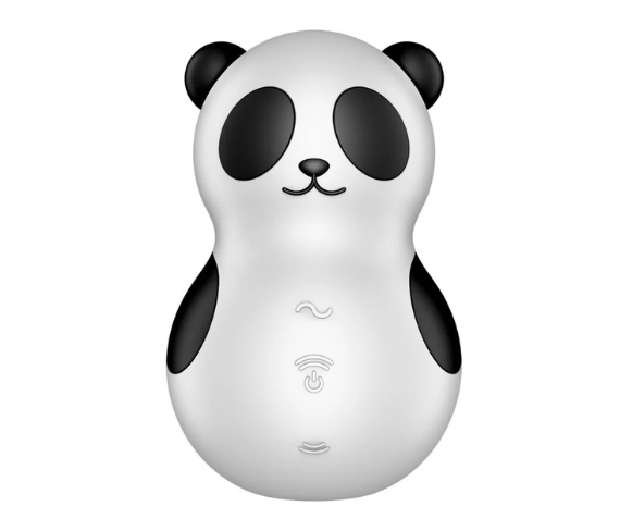 Succionador y vibrador Satisfyer Pocket Panda blanco y negro - Imagen 2