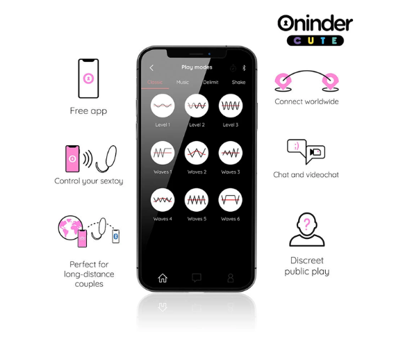 Huevo vibrador ONINDER Cute con app y rotación 360° - Imagen 2
